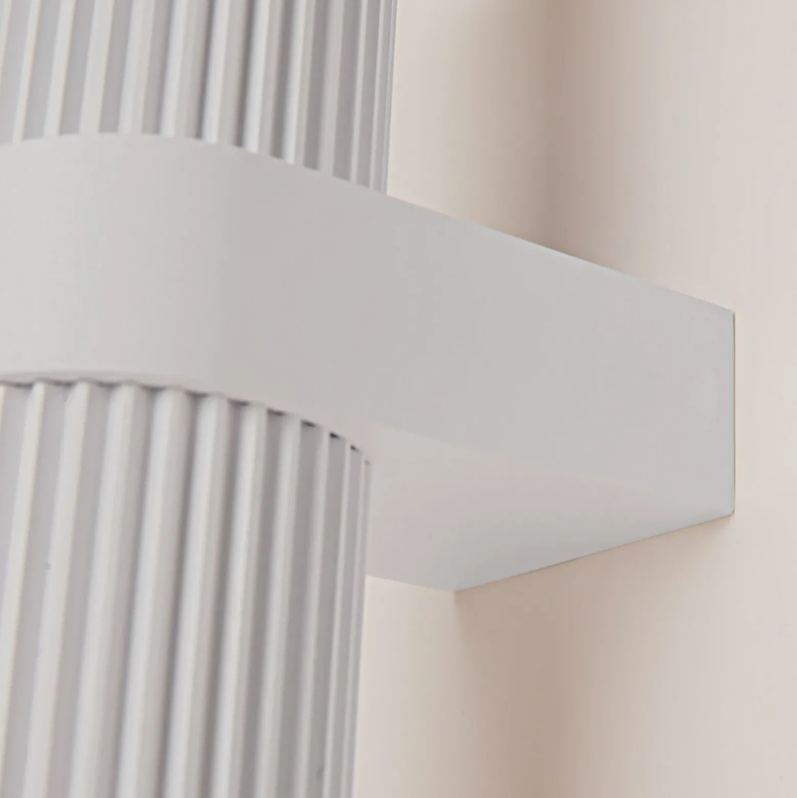 Aplique de pared DYNAMICS, blanca, altura 23 cm, metal, arriba/abajo