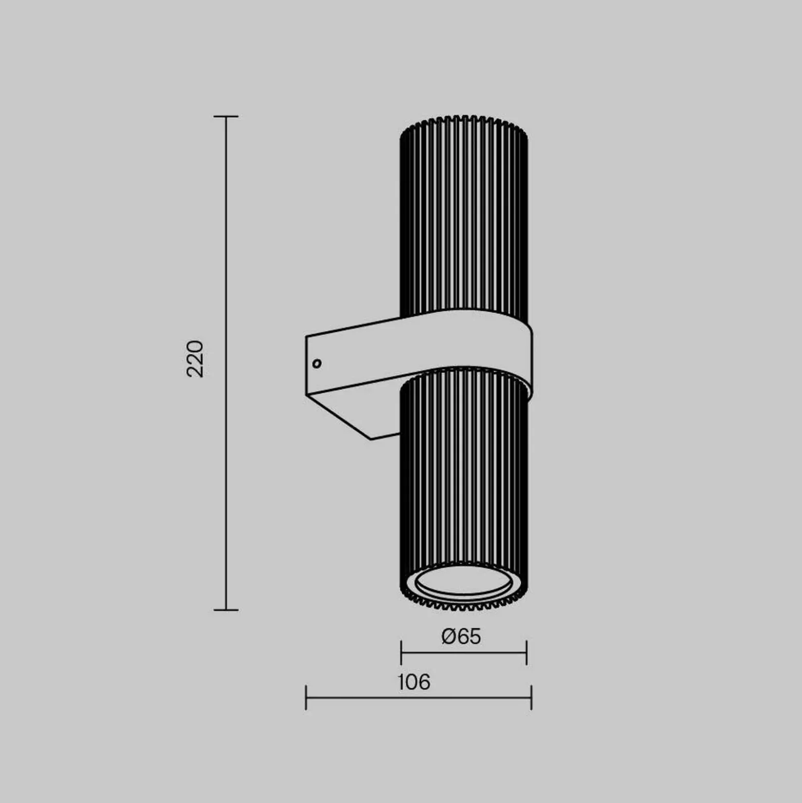 Aplique de Pared DYNAMICS, color dorado, altura 23 cm, metal arriba/abajo