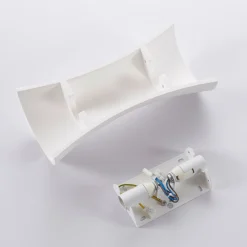 Aplique de pared Edon de Lindby, blanco, yeso, cóncavo, 30 cm