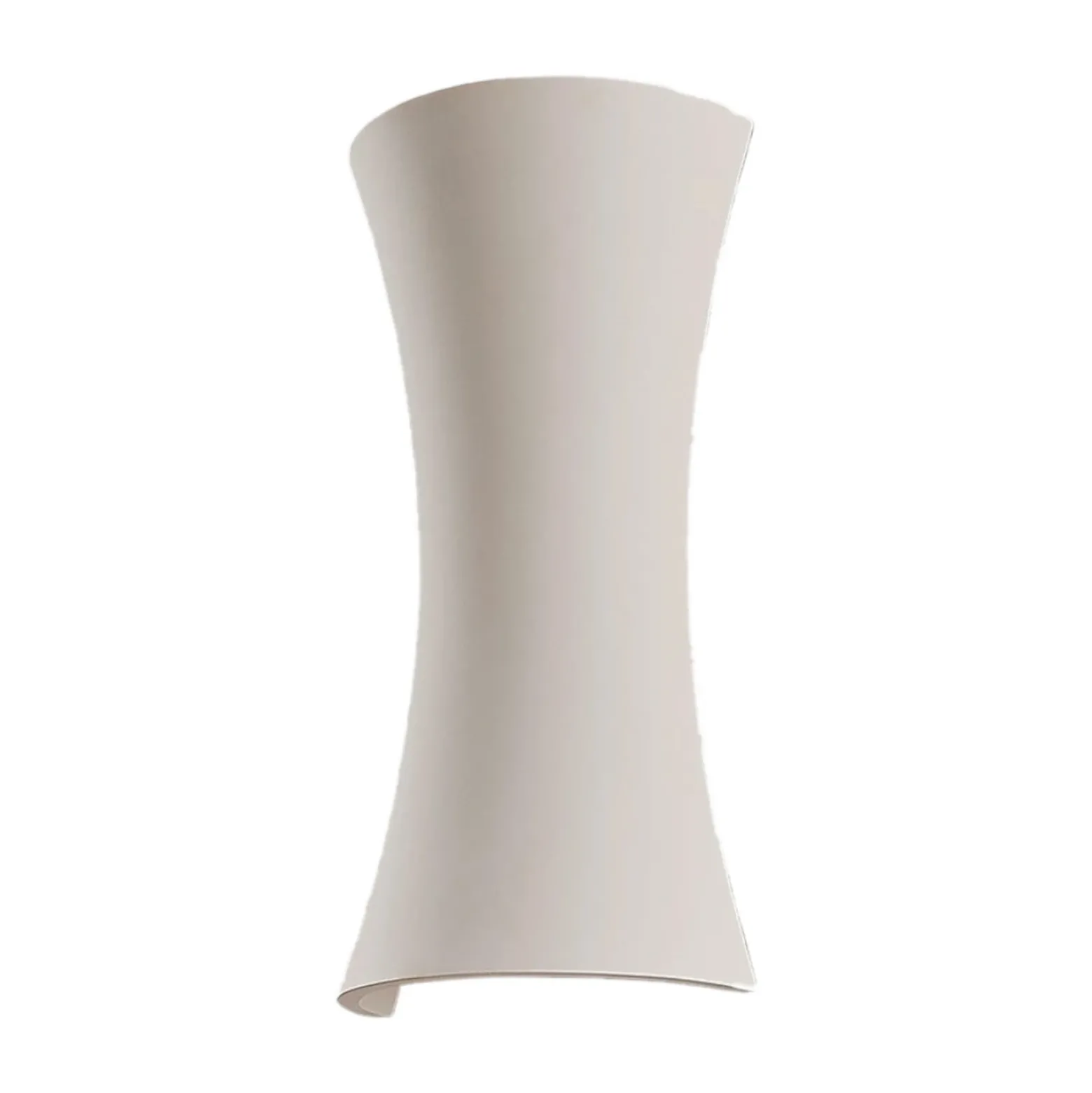 Aplique de pared Edon de Lindby, blanco, yeso, cóncavo, 30 cm