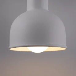 Aplique de pared Elba, blanco, metal, Ø 19 cm, E27