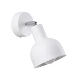 Aplique de pared Elba, blanco, metal, Ø 19 cm, E27