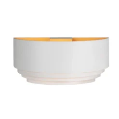 Aplique de pared Elena, blanco, ancho 30 cm, aluminio, E14