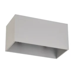 Aplique de pared Elestren, gris, 20 cm de ancho
