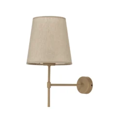 Aplique de pared Elizabeth, color arena/beige, de lino, 39 cm de altura, E27