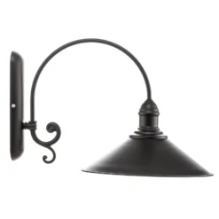 Aplique de pared Elmo, lacado en negro