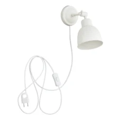 Aplique de pared Emoti, beige, 1 luz, acero, Ø 10 cm