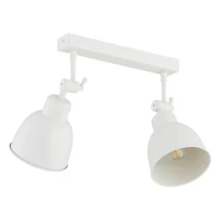 Aplique de pared Emoti, beige, 2 luces, acero, longitud 27 cm