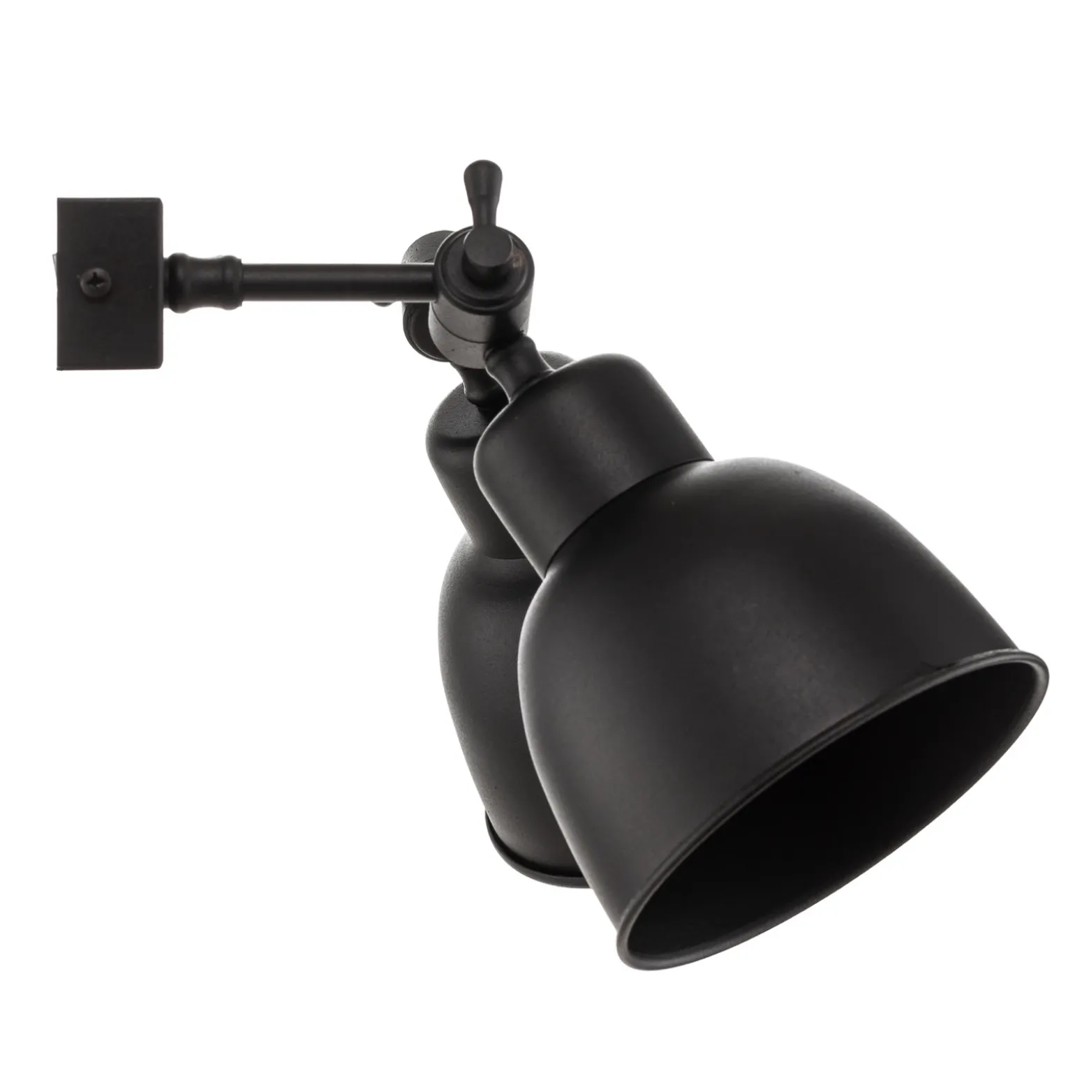 Aplique de pared Emoti, 2 luces, negro