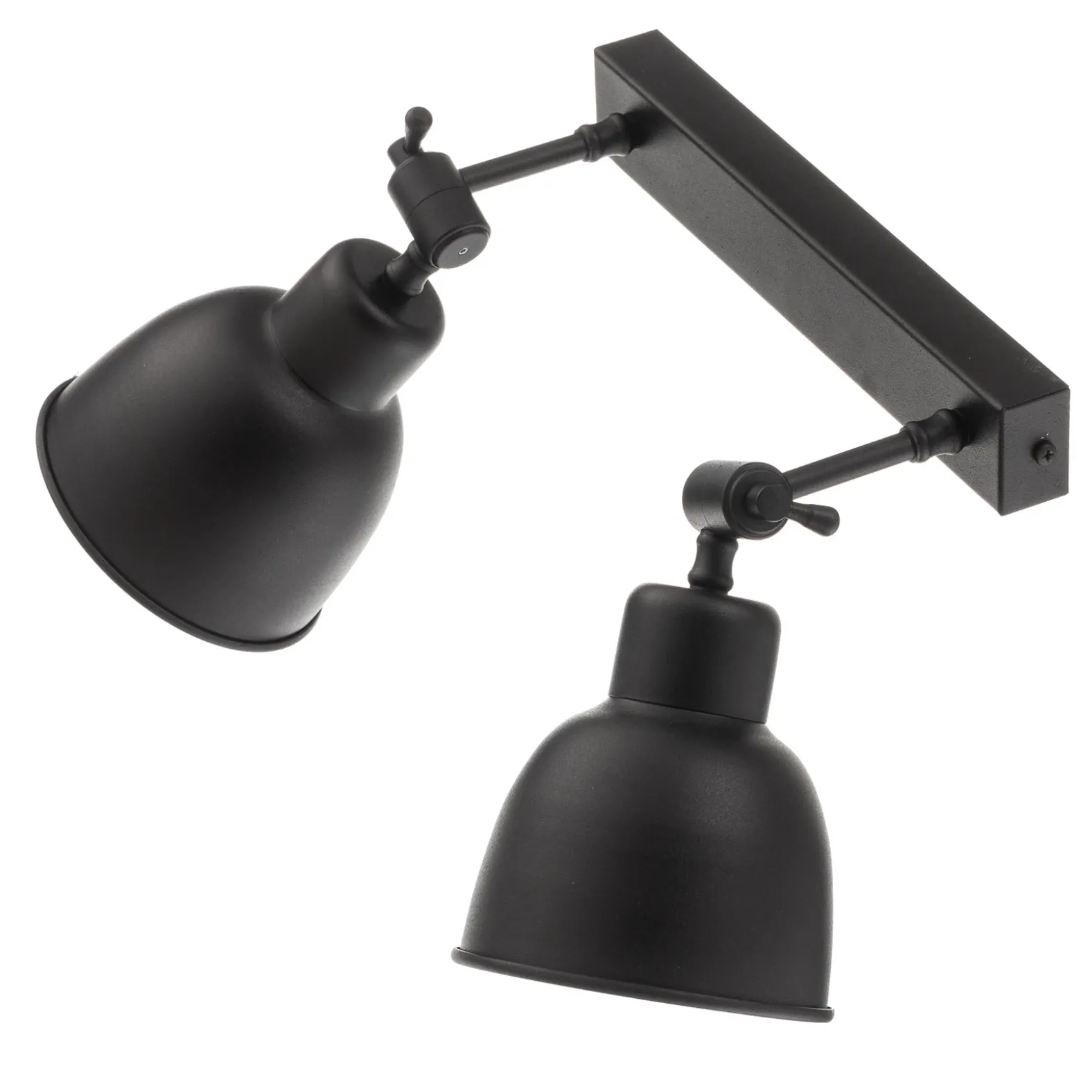 Aplique de pared Emoti, 2 luces, negro
