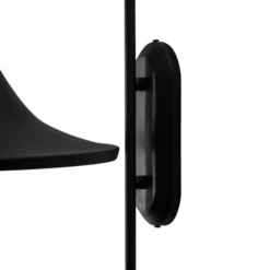 Aplique de pared Enjolino, negro, altura 48 cm, metal, E27