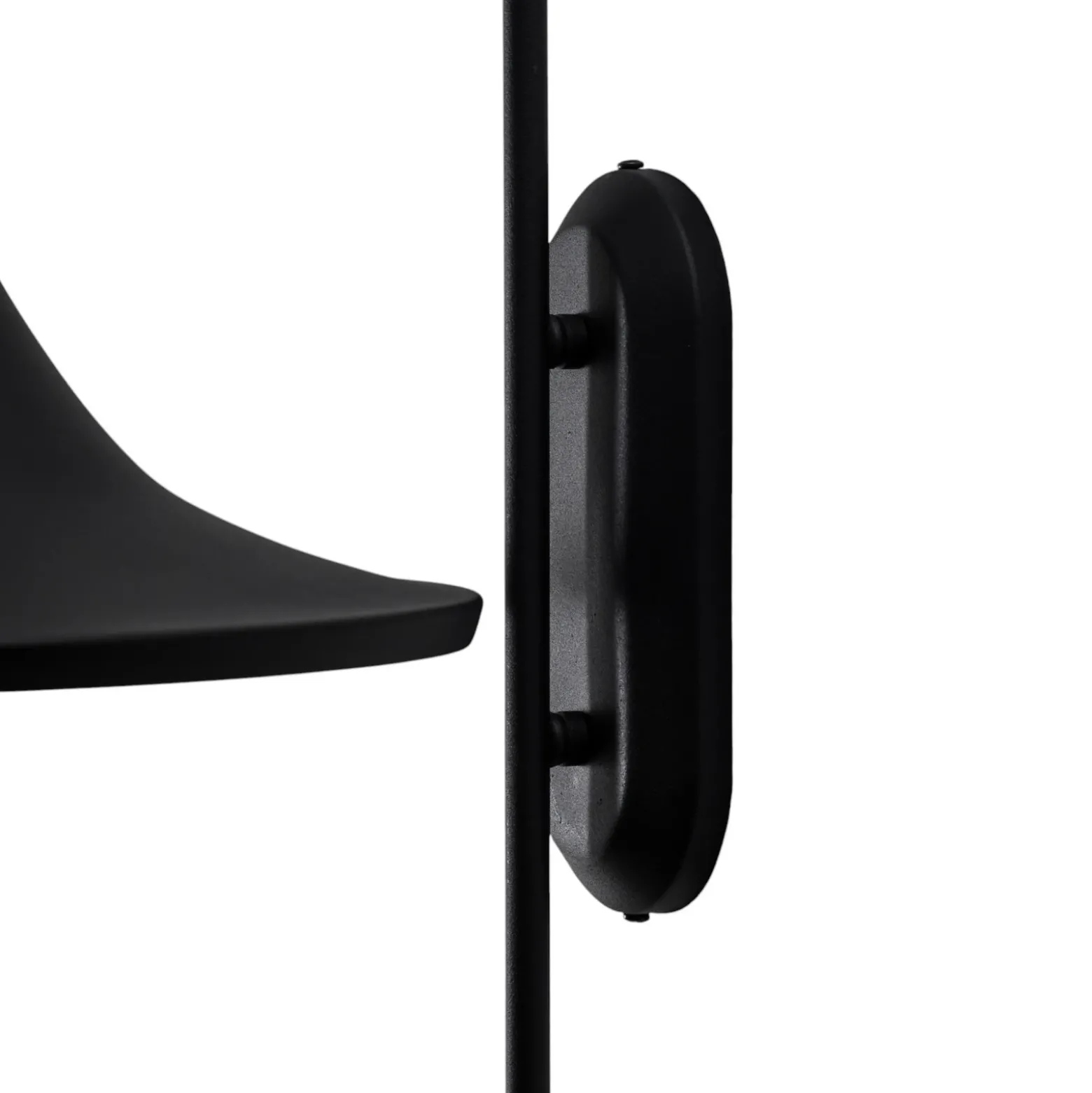 Aplique de pared Enjolino, negro, altura 48 cm, metal, E27