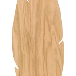 Aplique de pared Envostar Lehti, forma de hoja, madera clara, 51 x 18 cm