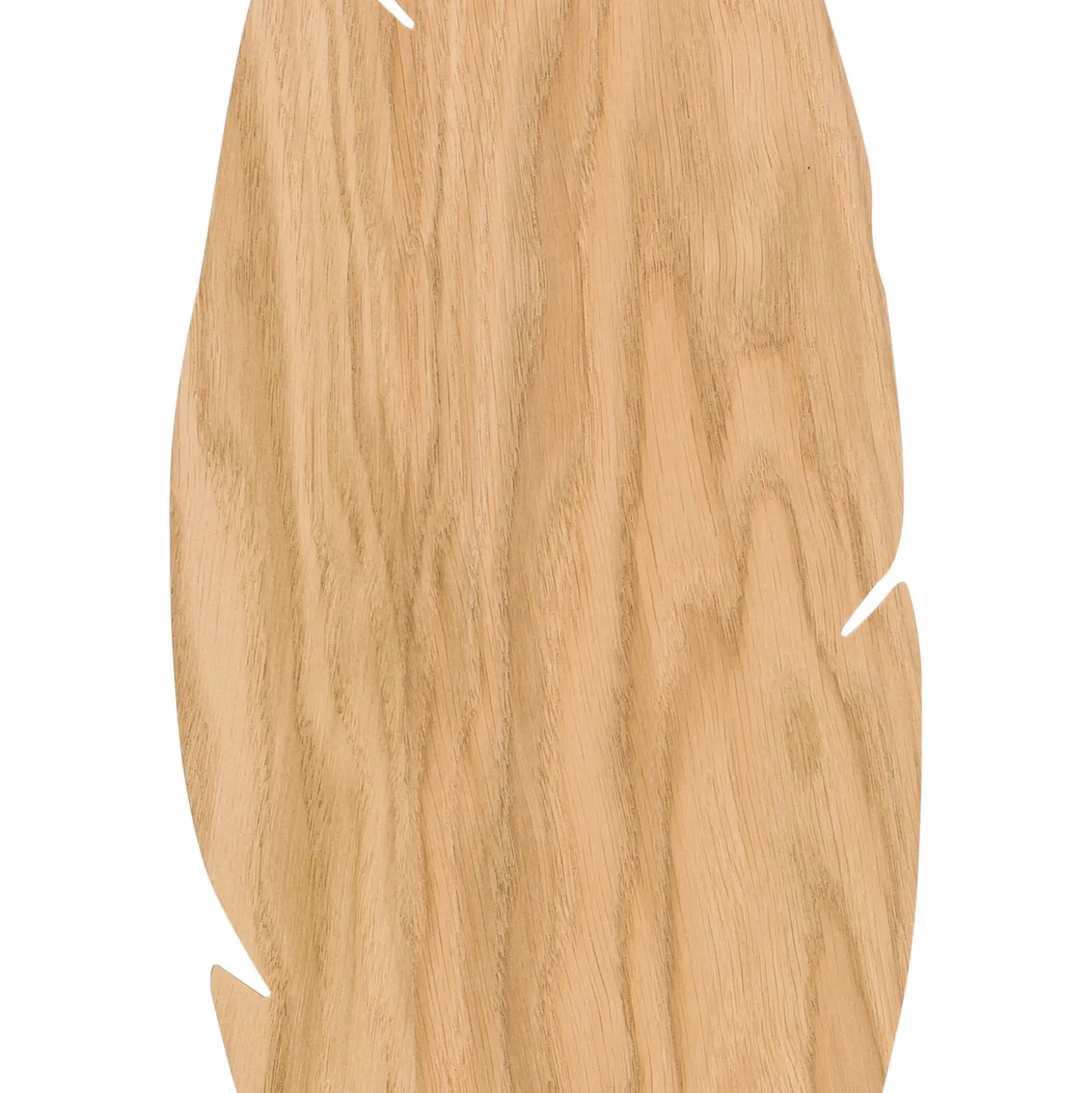 Aplique de pared Envostar Lehti, forma de hoja, madera clara, 51 x 18 cm