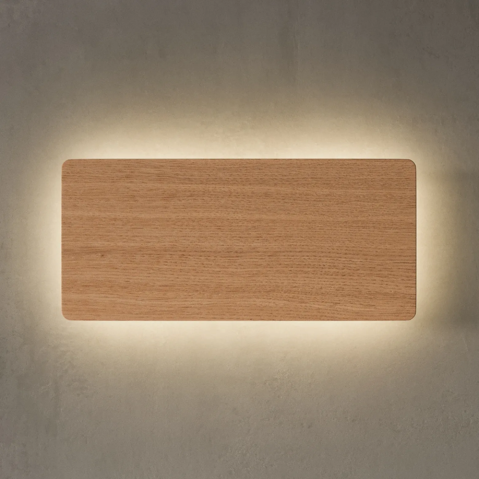 Aplique de pared Envostar Tavola, madera de roble, 35 x 16 cm