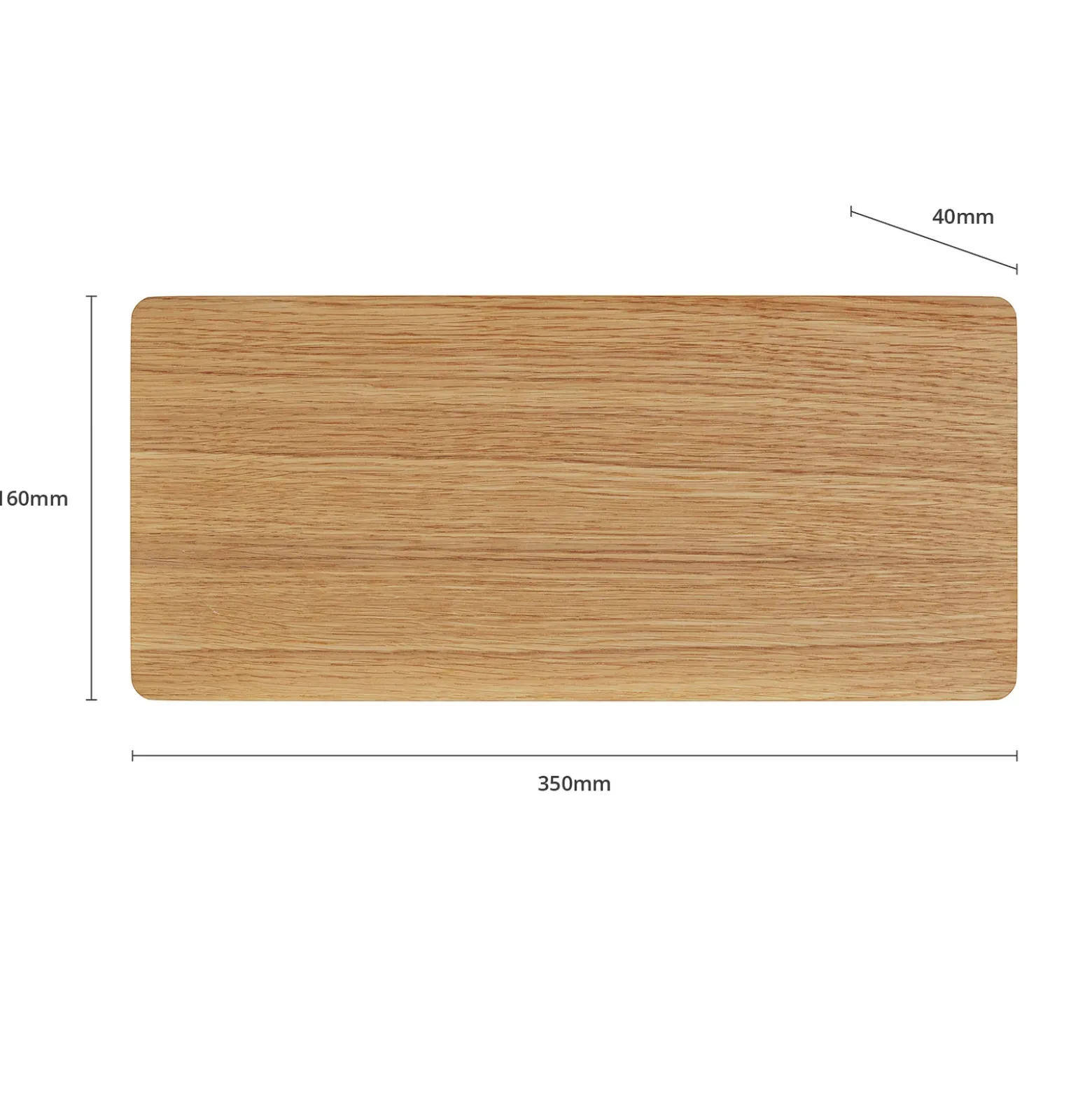 Aplique de pared Envostar Tavola, madera de roble, 35 x 16 cm