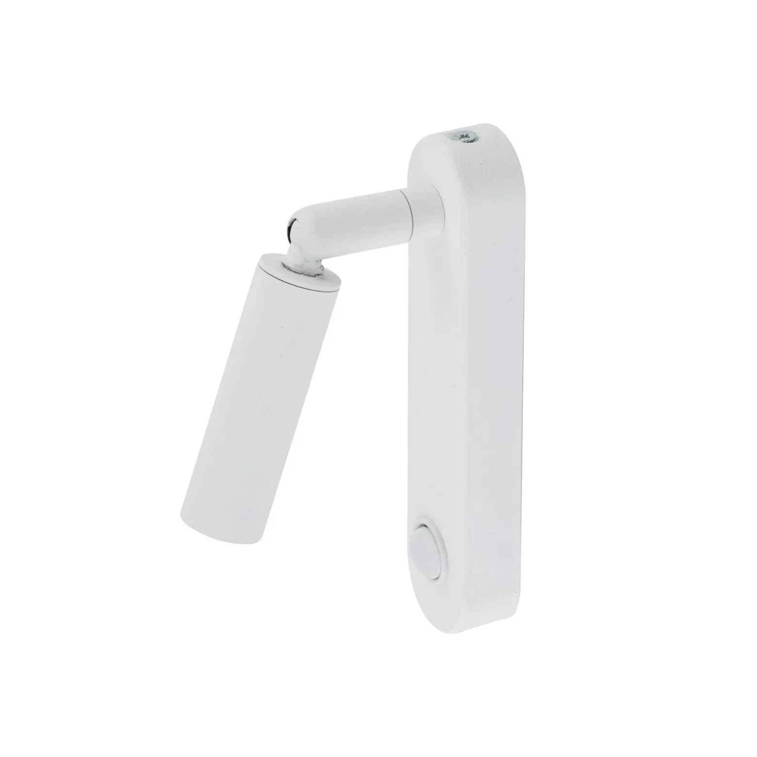 Aplique de pared Enzo Long, blanco, metal, 22 cm, regulable, G9