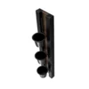 Aplique de pared Estantería, acero negro/madera, 90 cm de altura