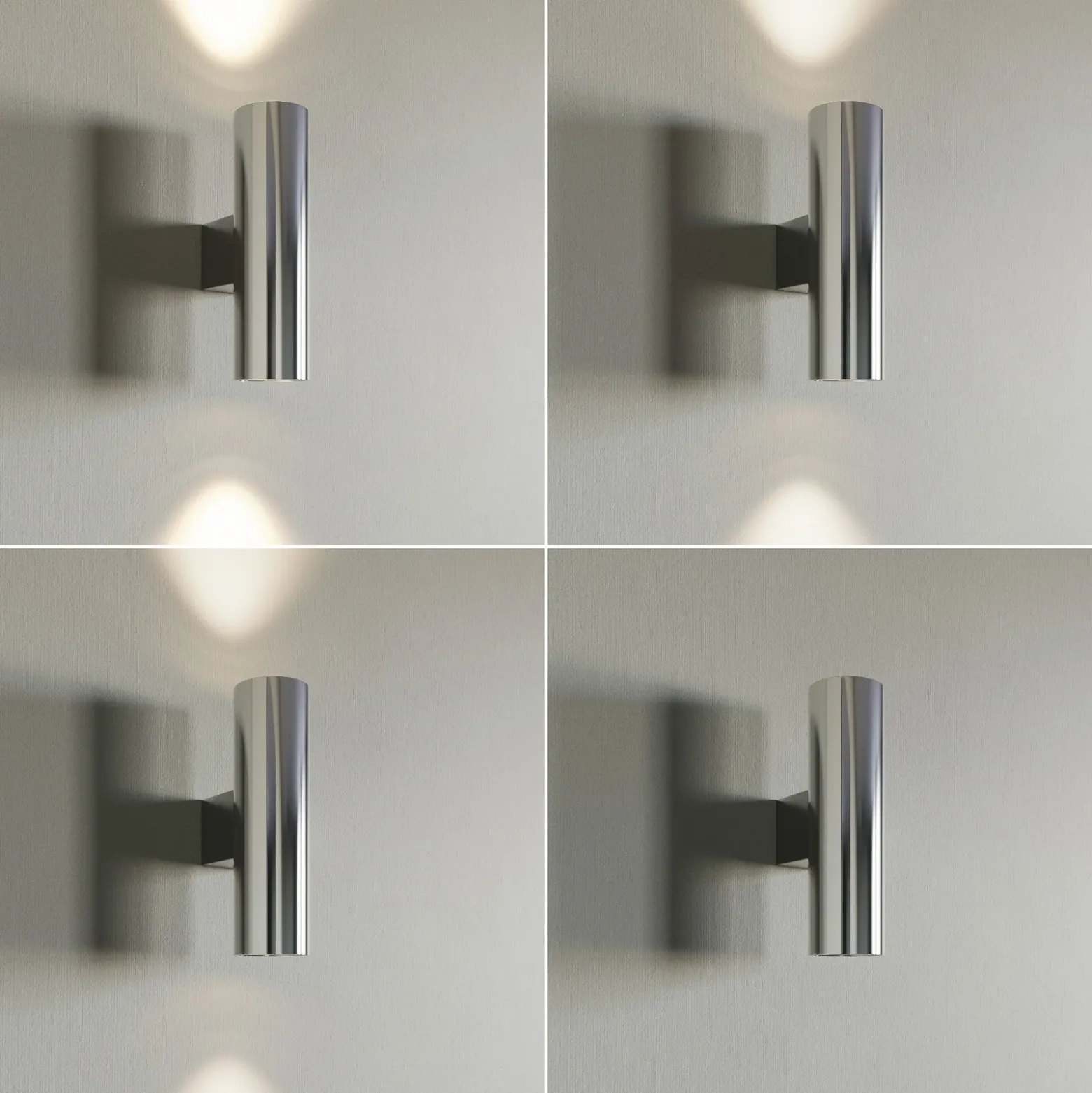 Aplique de pared Euluna Marion, 2 luces, cromado