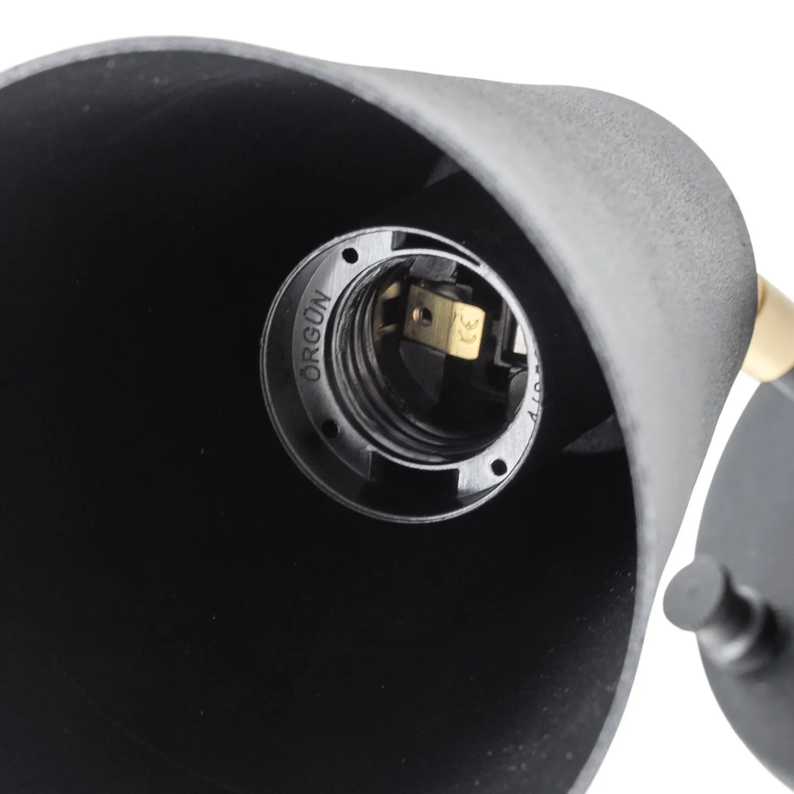 Aplique de pared Evander, negro/dorado, metal, altura 21 cm, E27
