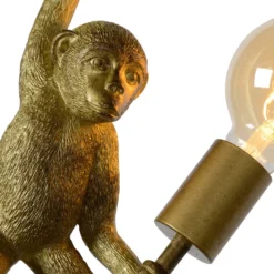 Aplique de pared Extravaganza Chimp, dorado mate/negro