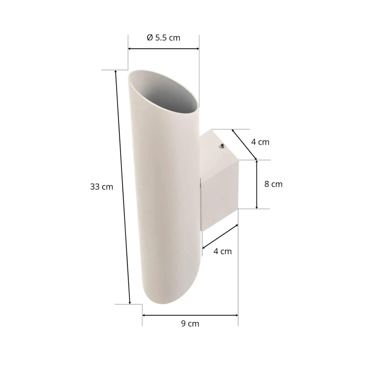 Aplique de pared Eye Cut, blanco