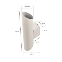 Aplique de pared Eye Cut, blanco