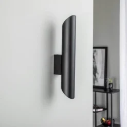 Aplique de pared Eye Cut, negro