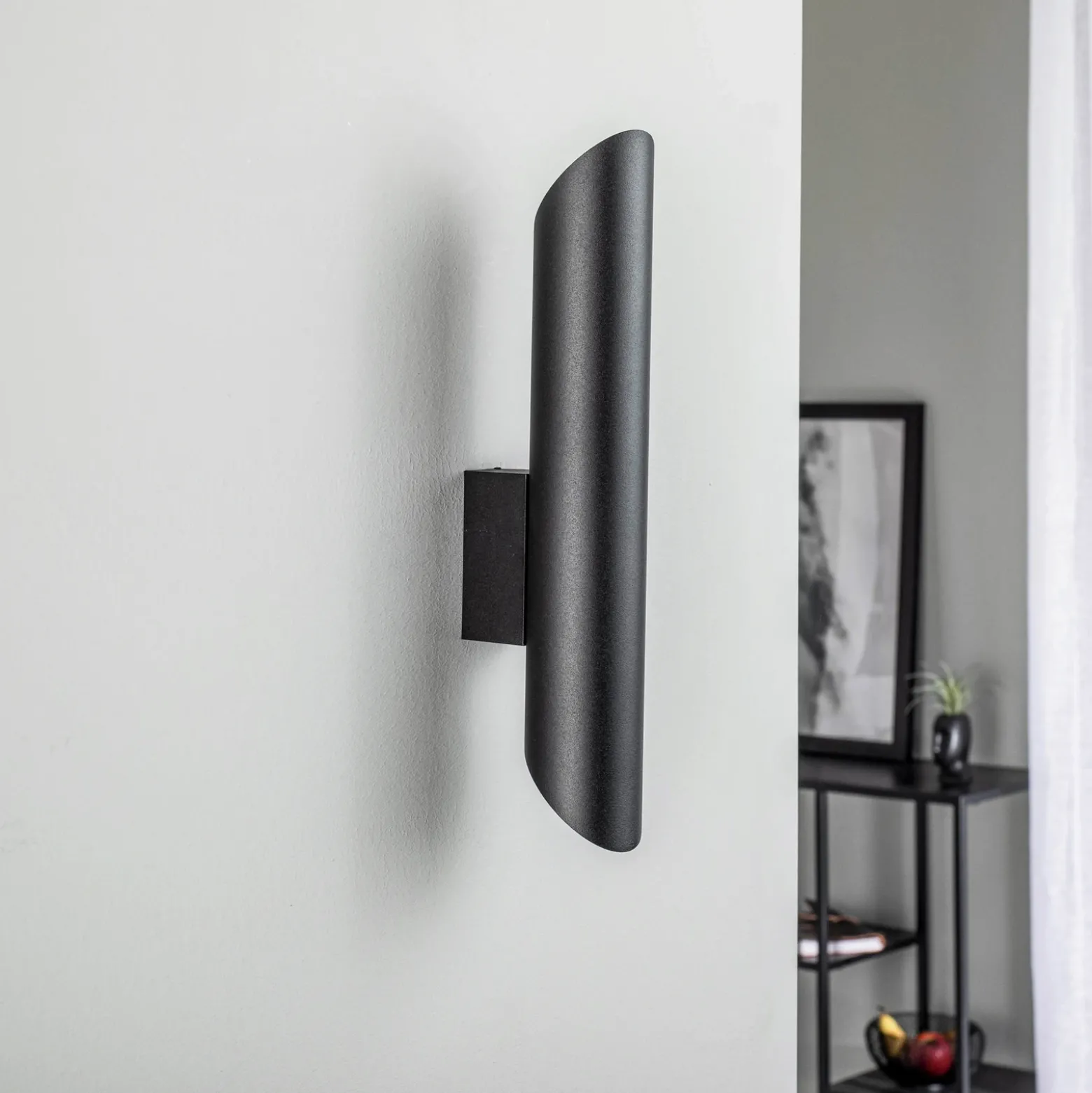 Aplique de pared Eye Cut, negro