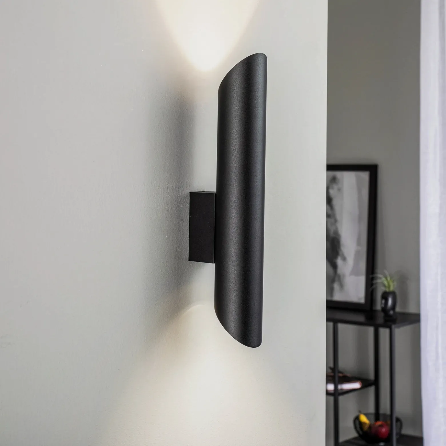 Aplique de pared Eye Cut, negro