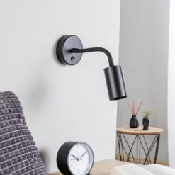 Aplique de pared Eye Flex S, negro