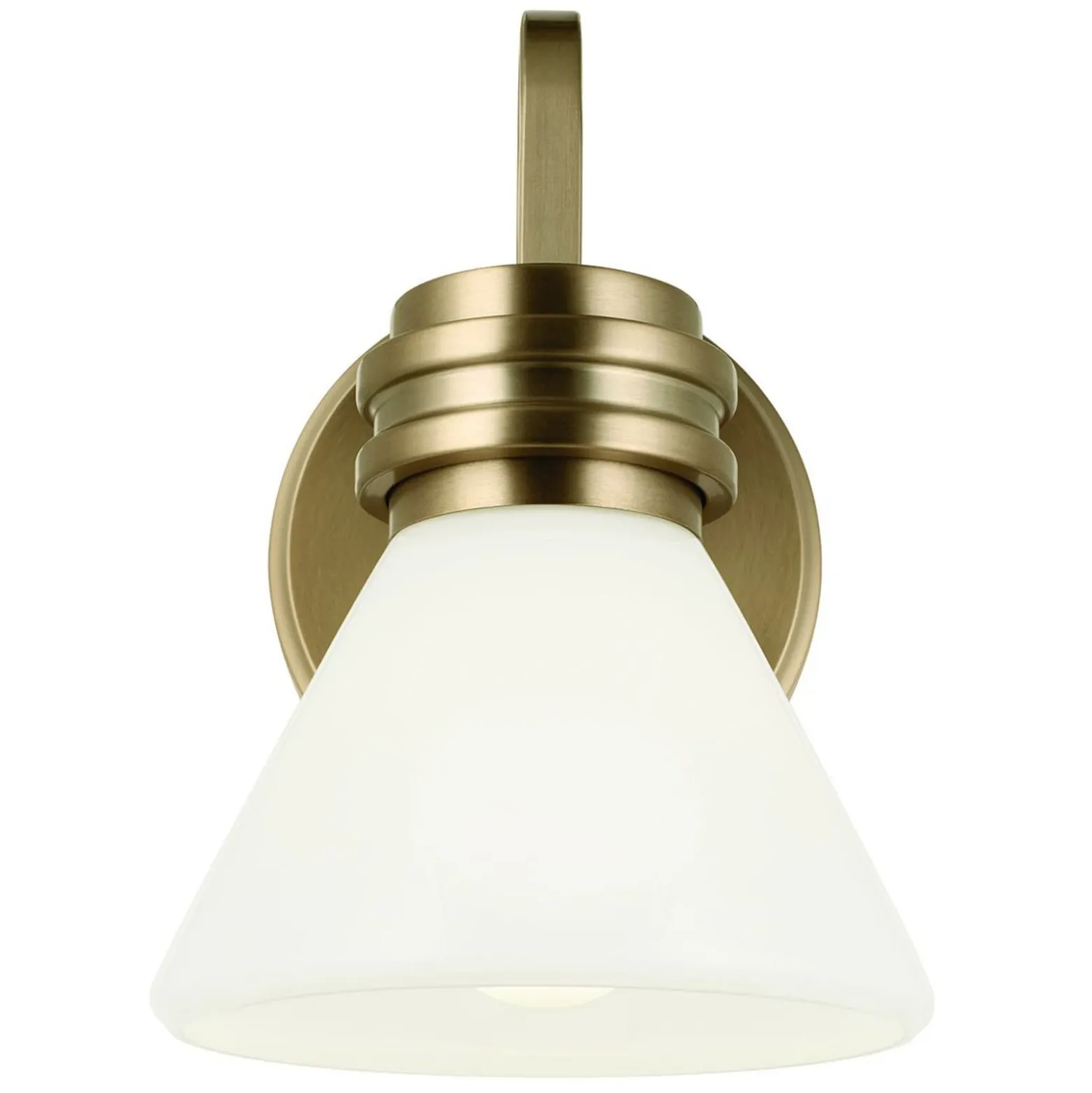 Aplique de pared Farum 1, color bronce, acero, cristal, G9