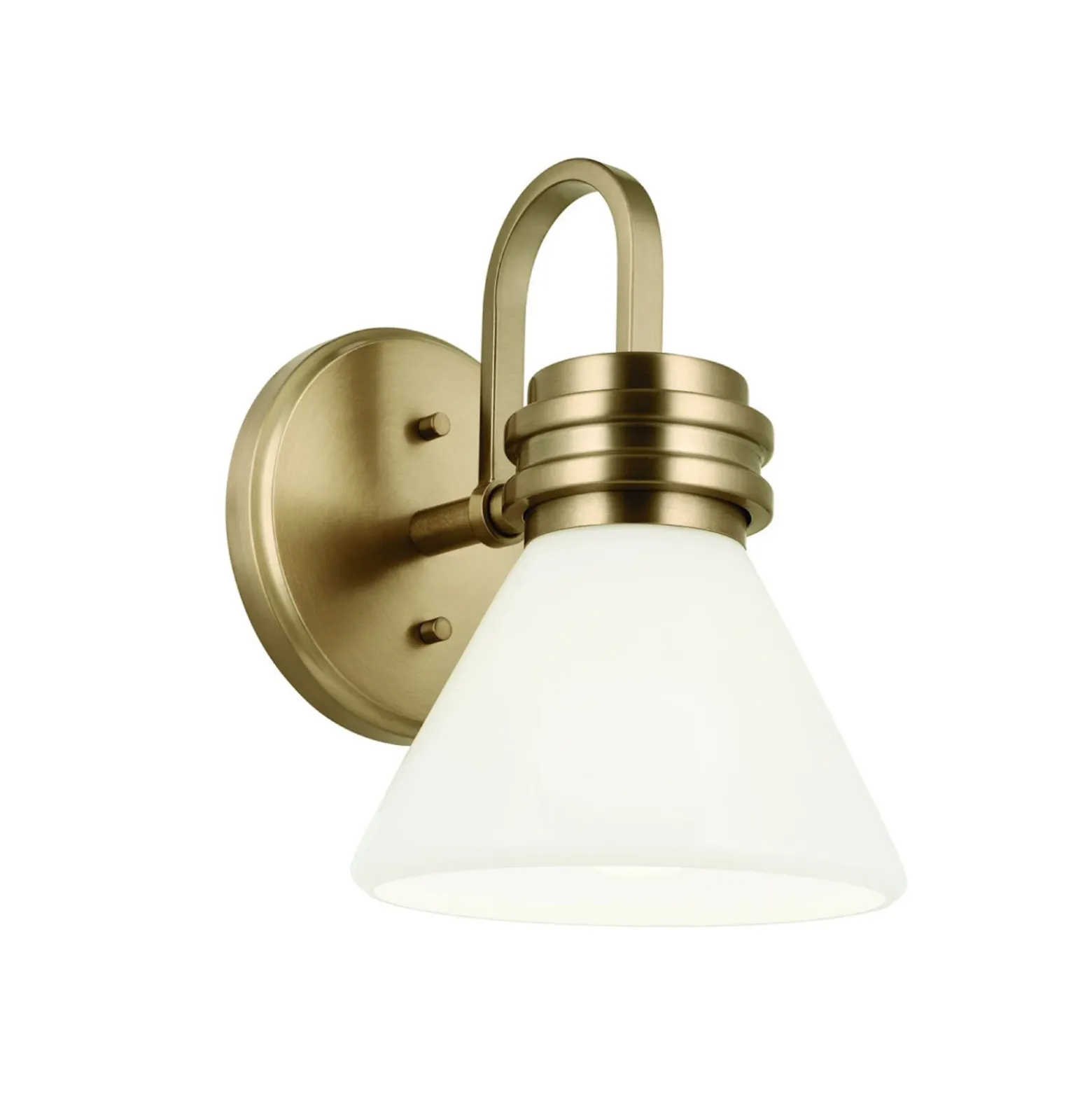 Aplique de pared Farum 1, color bronce, acero, cristal, G9
