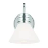 Aplique de pared Farum 1, color cromo, acero, cristal, G9