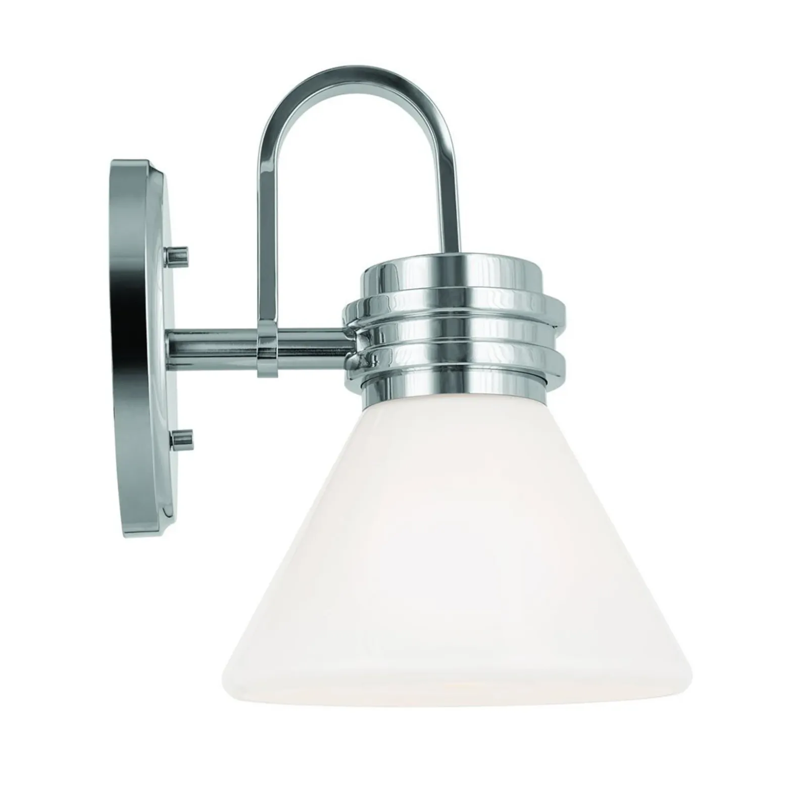 Aplique de pared Farum 1, color cromo, acero, cristal, G9