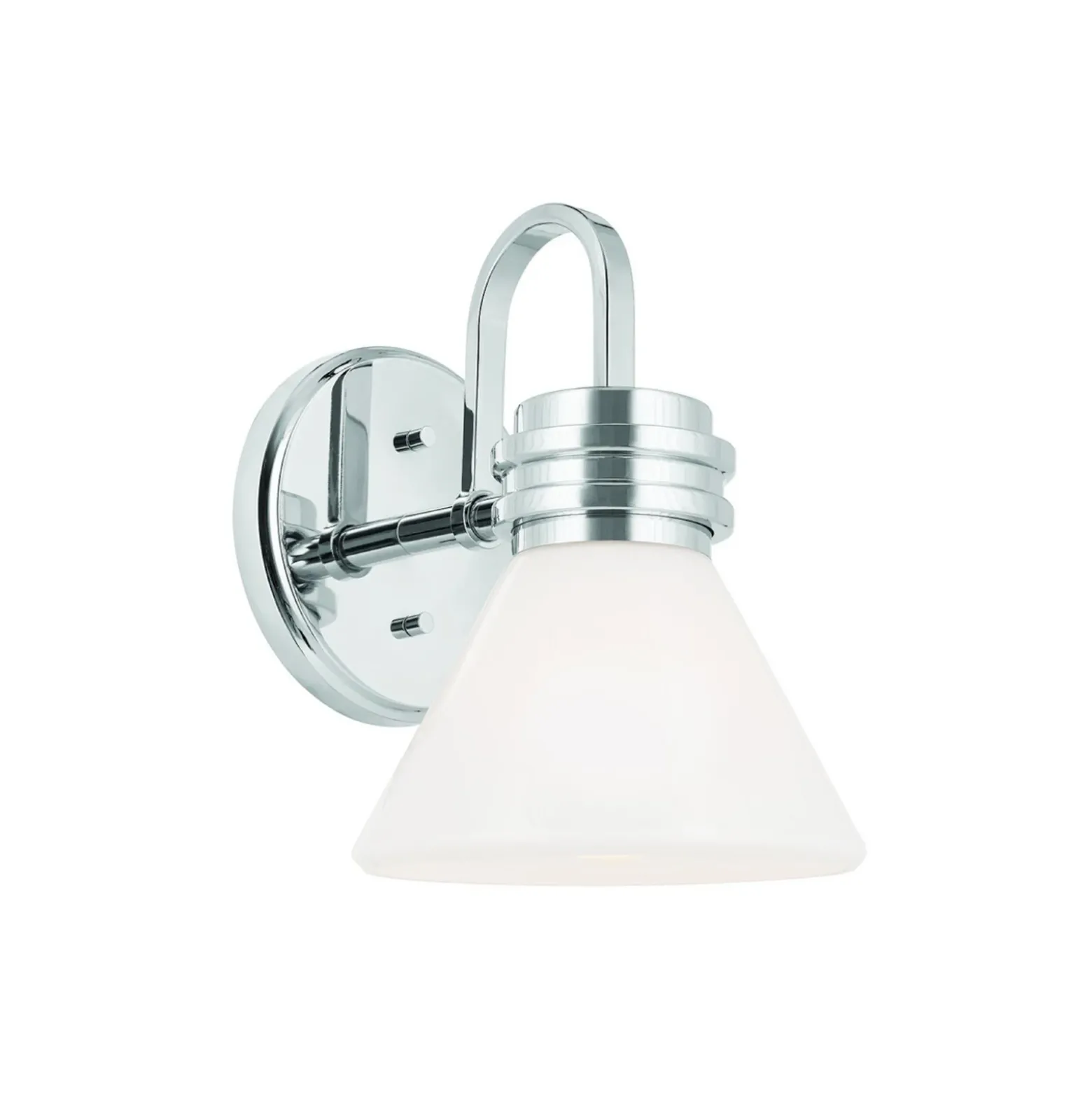 Aplique de pared Farum 1, color cromo, acero, cristal, G9