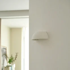 Aplique de pared Felia de Lindby, blanco, yeso, 24 cm, E14