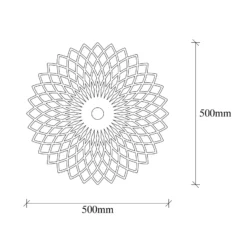 Aplique de pared Fellini MR-988 agujero Ø50cm cobre