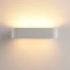 Aplique de pared Fioni de Lindby, blanco, yeso, G9, 6,5 cm, se puede pintar