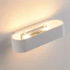 Aplique de pared Fioni de Lindby, blanco, yeso, G9, 6,5 cm, se puede pintar