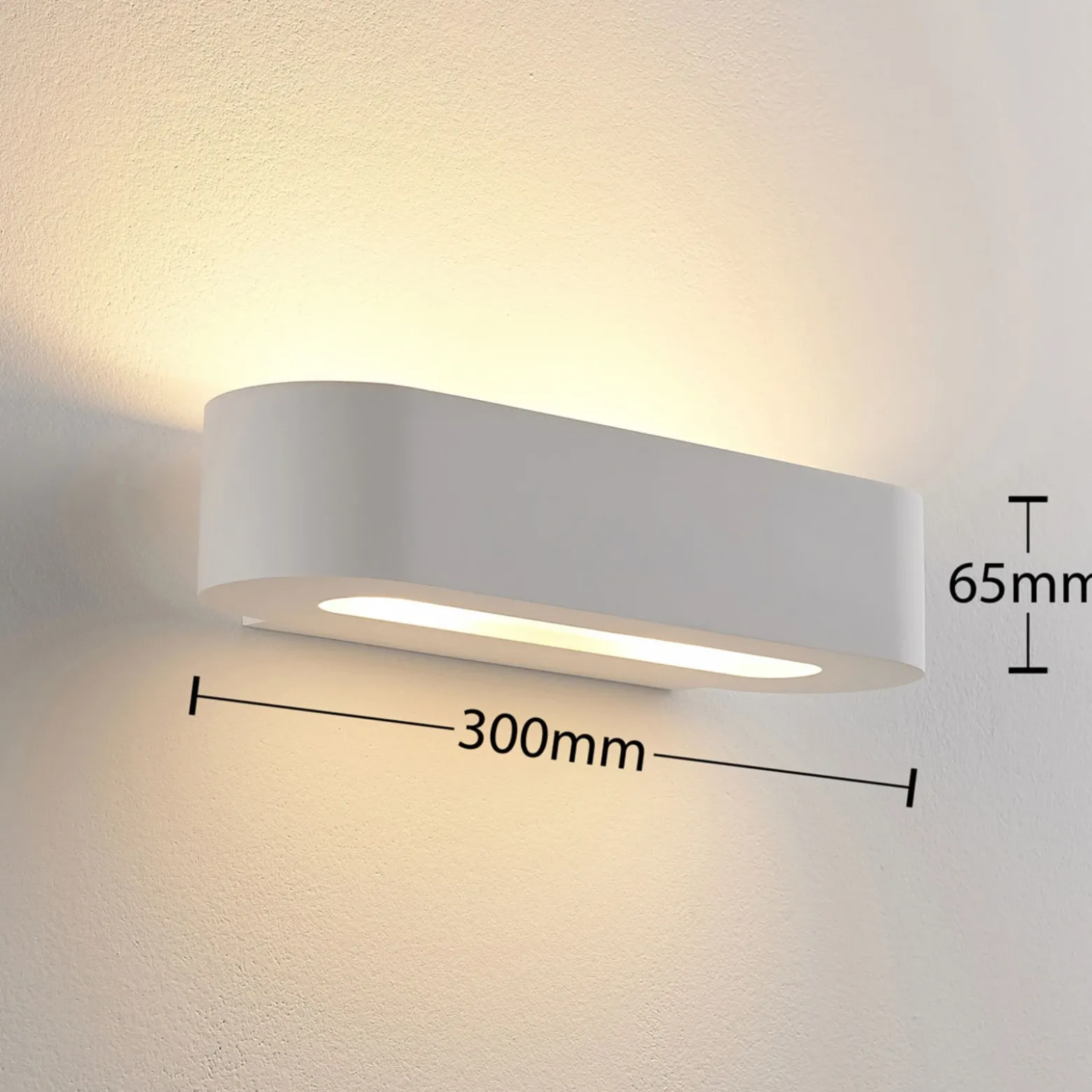 Aplique de pared Fioni de Lindby, blanco, yeso, G9, 6,5 cm, se puede pintar