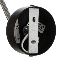 Aplique de pared Flexa con brazo flexible, negro