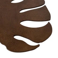 Aplique de pared Folah, nogal, 40 x 35 cm, forma de hoja