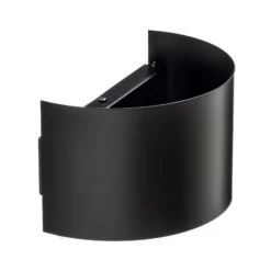 Aplique de pared Fold con pantalla curvada en negro