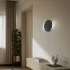 Aplique de pared forma 9, 28 cm x 32 cm, negro