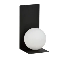 Aplique de pared forma 5, 15 cm x 30 cm, negro/ópalo