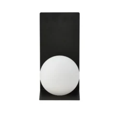 Aplique de pared forma 5, 15 cm x 30 cm, negro/ópalo