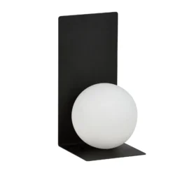 Aplique de pared forma 5, 15 cm x 30 cm, negro/ópalo