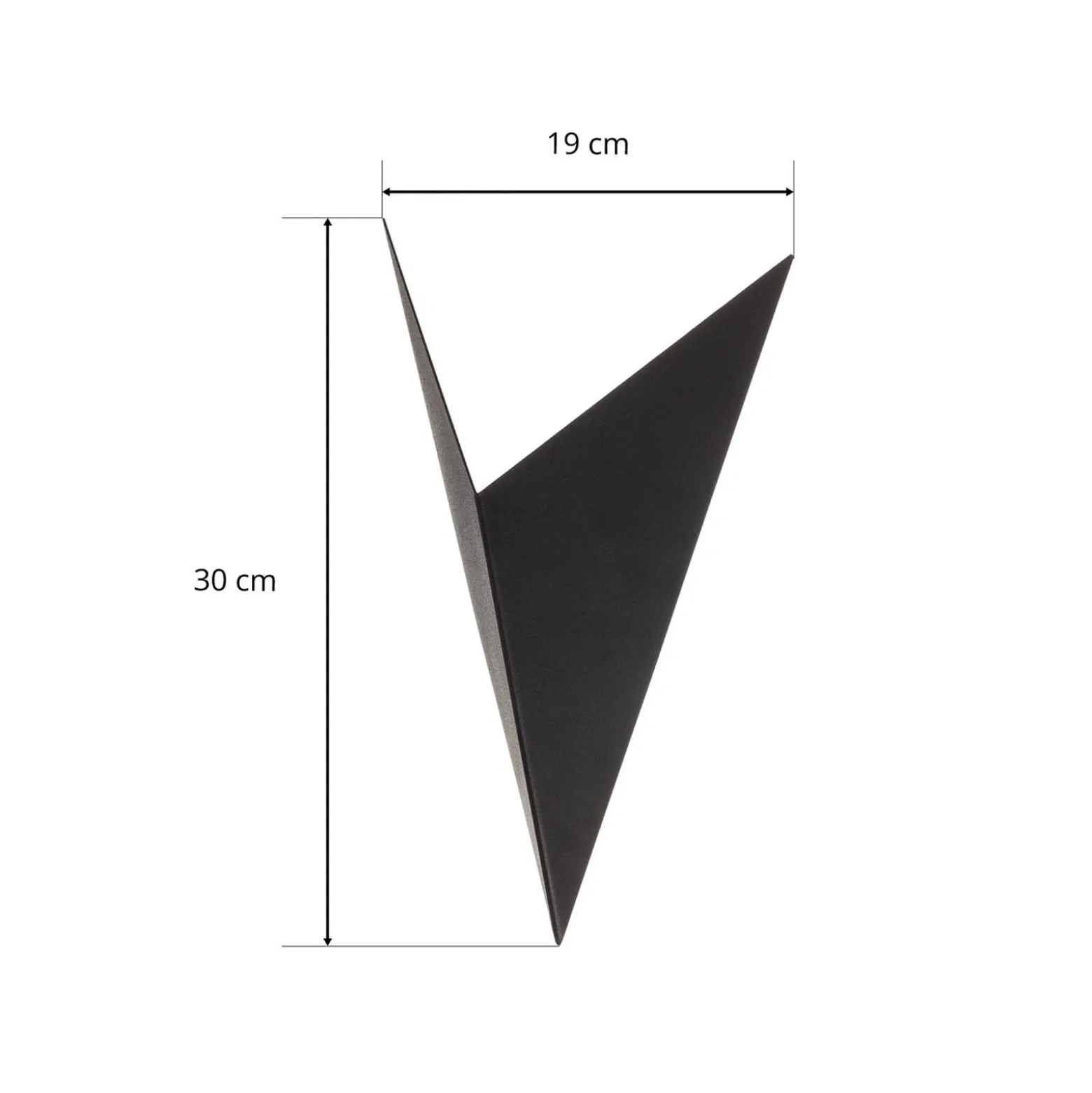 Aplique de pared forma 4, negro, 19 x 30 cm
