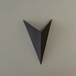 Aplique de pared forma 4, negro, 19 x 30 cm